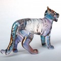 Hand Blown Glass Tiger