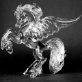 Hand Blown Glass Pegasus Crystal Figuirine