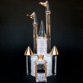 Glass Castle Wedding Cake Topper Gold