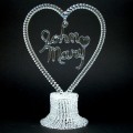 Personalized Glass Wedding Cake Topper