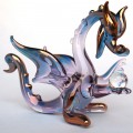 Hand Blown Glass Purple Dragon