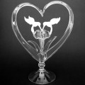 Hand Blown Glass Hummingbird Wedding Cake Topper