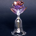 Rose Bell Hand Blown Glass
