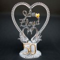 50th Anniversary Personalized Wedding Cake Topper