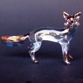 Hand Blown Glass Fox Figurine