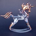 Hand Blown Glass Rocking Unicorn